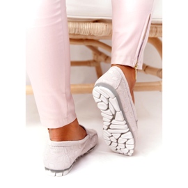 Mocassini in pelle ecologica Rio Flore Beige grigio 4