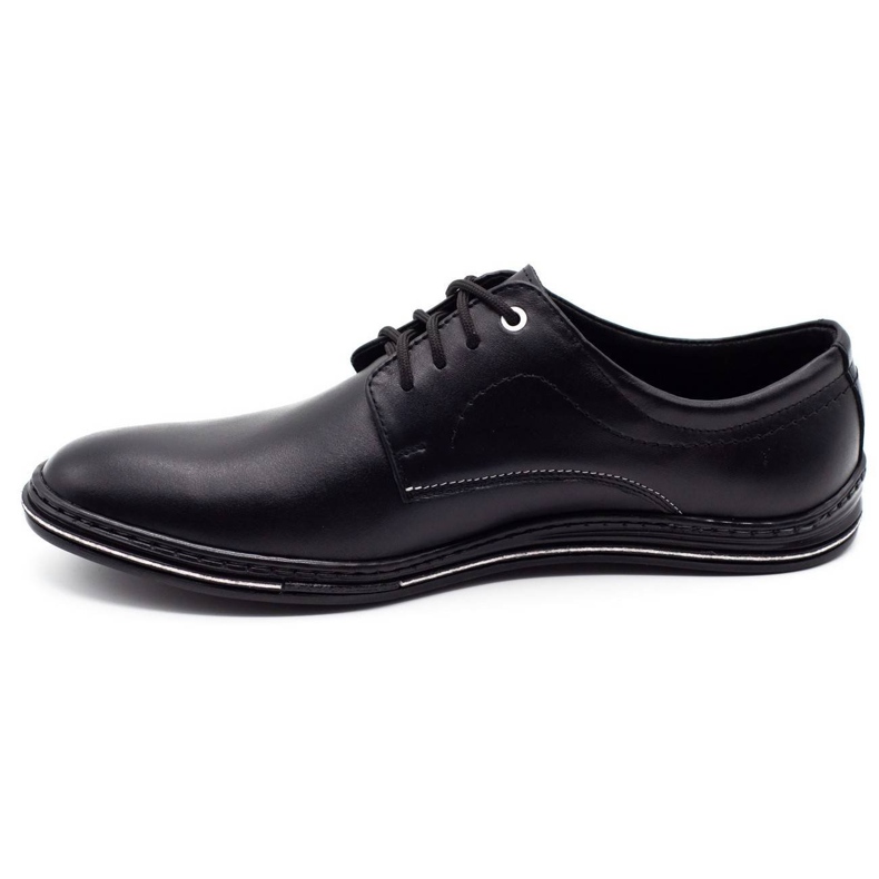 Lukas Scarpe da uomo in pelle 295LU nere con bianco nero 1