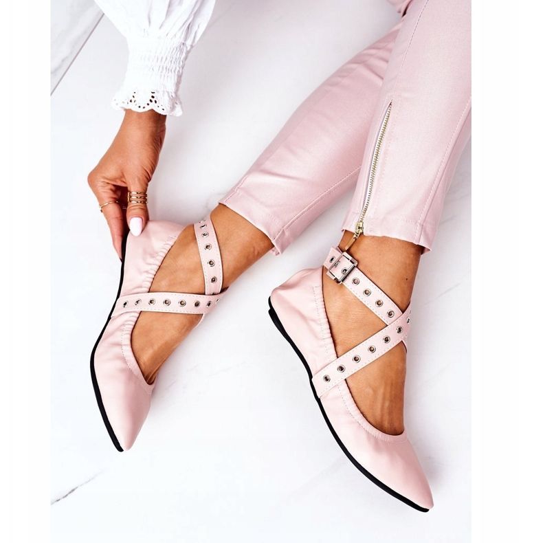 Ballerine pieghevoli in pelle Lu Boo Rosa 1