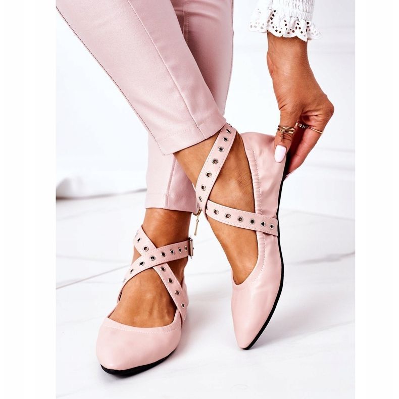 Ballerine pieghevoli in pelle Lu Boo Rosa 2
