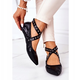 Ballerine in pelle piegate Lu Boo nere nero 2