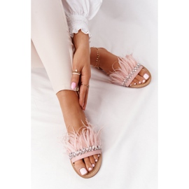 Ciabatte Con Piume Lu Boo Rosa 1