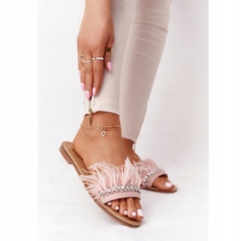 Ciabatte Con Piume Lu Boo Rosa 2