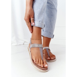 S.Barski Sandali Infradito Con Zirconi S. Barski 701-12 Grigio 2