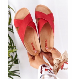 Ciabatte profilate in pelle Big Star HH274598 Rosse rosso 1