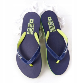 Infradito da donna Big Star FF274A312 Blu navy verde 1