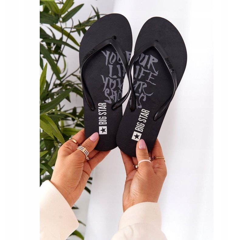 Infradito da donna Big Star FF274A309 Nero 2