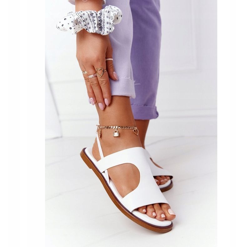 Sandali In Pelle Con Polsino Big Star HH274717 Bianco 2