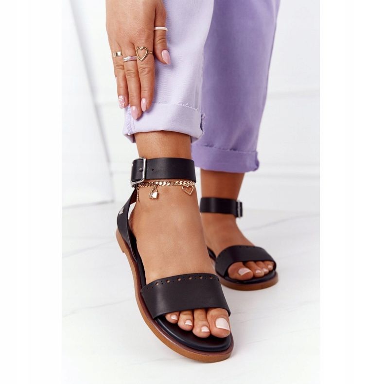 Sandali in pelle Big Star HH274720 Nero 2