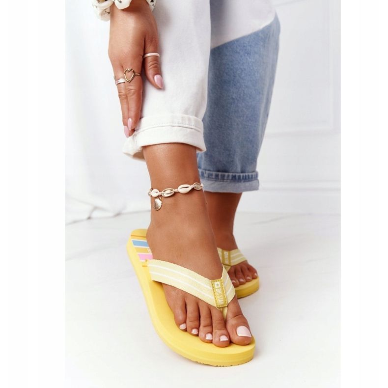 Infradito da donna Big Star HH274A055 Giallo 2