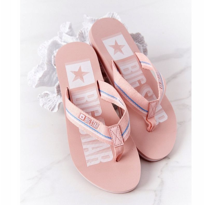 Infradito da donna Big Star HH274A060 Rosa 1