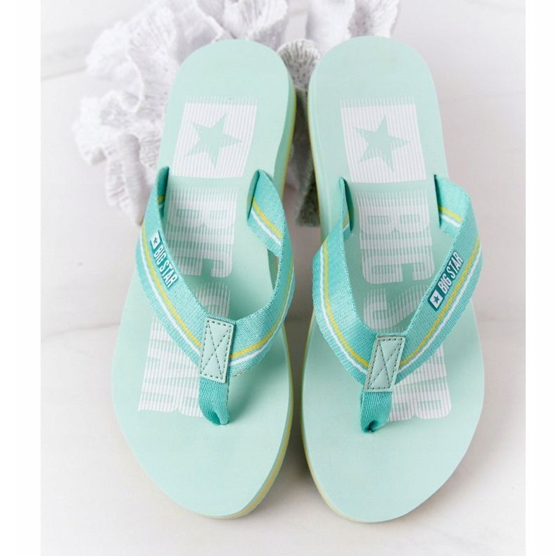 Infradito da donna Big Star HH274A061 Verde chiaro 1