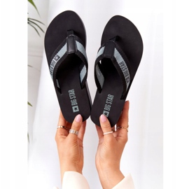 Infradito da donna sulla zeppa Big Star HH274A096 Black nero grigio 1