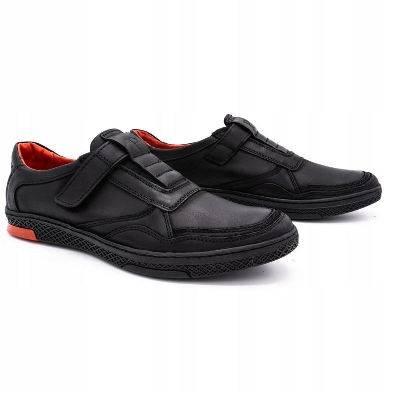 Polbut Scarpe casual da uomo in pelle 2102 nere nero 3