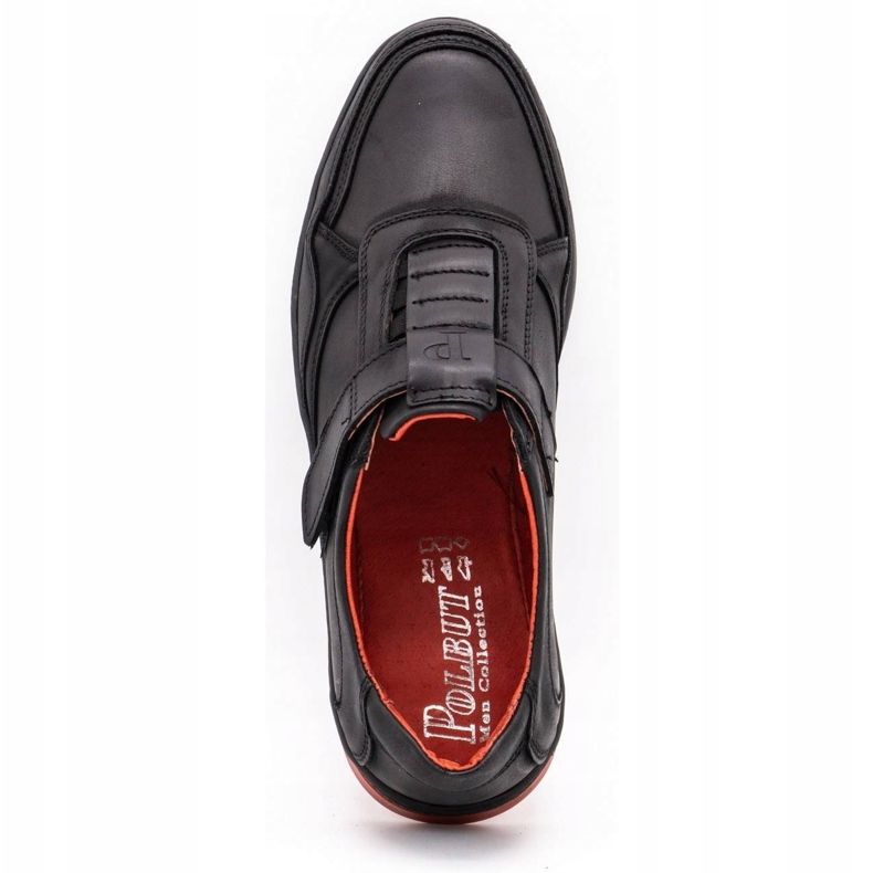 Polbut Scarpe casual da uomo in pelle 2102 nere nero 2