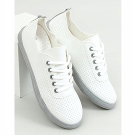 Sneakers stringate grigie e bianche LA44 Grey bianco grigio 1
