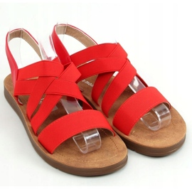 Sandali con cinturino in gomma rosso 9225 Rosso 1