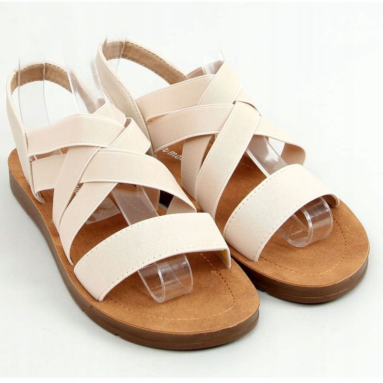 Sandali con cinturini in gomma Beige 9225 Beige 1