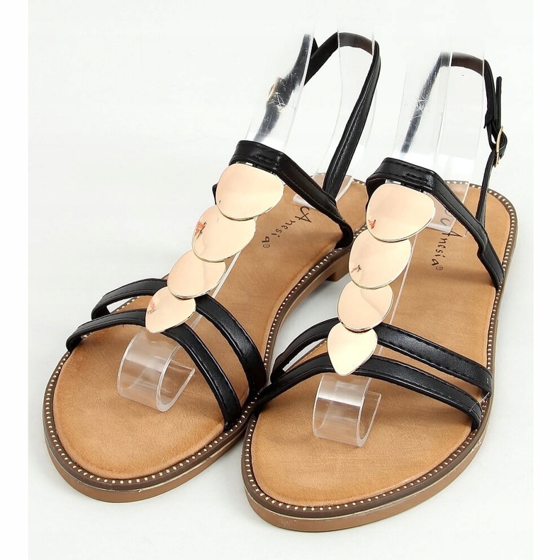 Sandali neri da donna N-101 Black nero 1