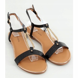 Sandali neri da donna F-18 Black nero 1