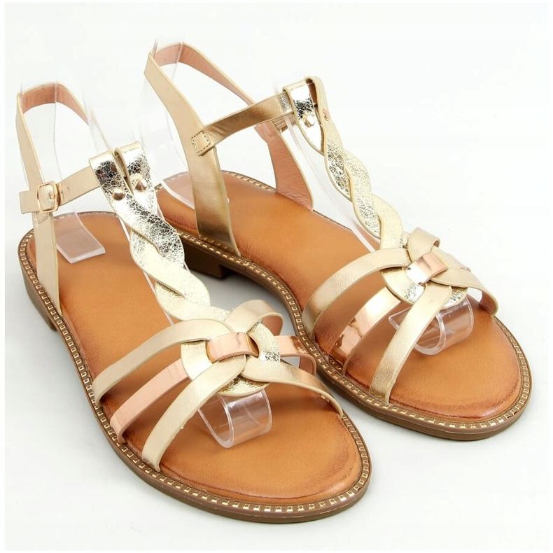 Sandali da donna dorati C43 Gold d'oro 1