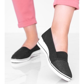 Ballerine nere lucide sulla zeppa Glam Star nero 1