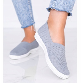 Le sneaker Funk traforate Slip On grigie grigio 1