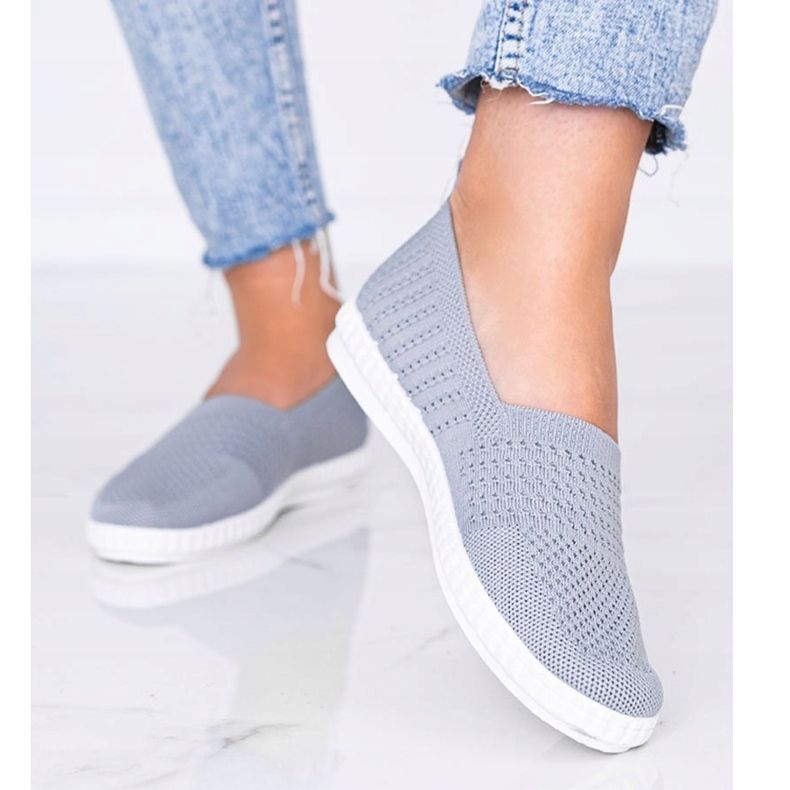 Le sneaker Funk traforate Slip On grigie grigio 1