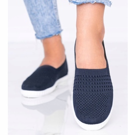 Sneaker Funk Slip On traforate blu navy 1