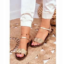 S.Barski Sandali Donna Piatto Oro Barski Humanity d'oro 1