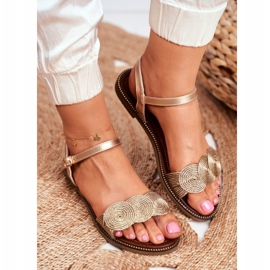 S.Barski Sandali Donna Piatto Oro Barski Humanity d'oro 3