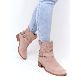 Stivali primaverili traforati Lewski Shoes 2905-0 Beige 3