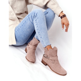 Stivali primaverili traforati Lewski Shoes 2905-0 Beige 5