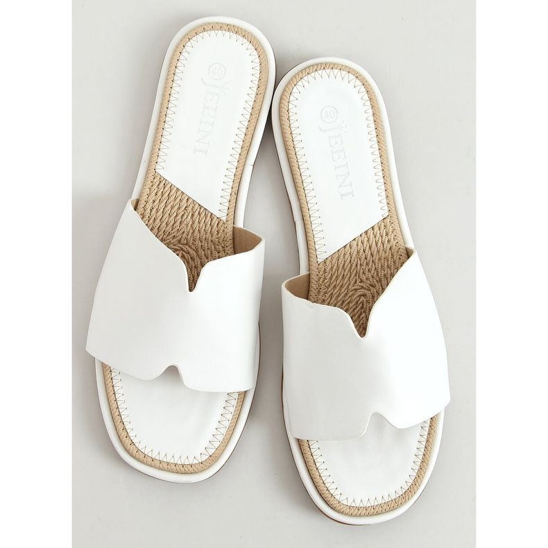 Pantofole da donna bianche 395 White bianco 1