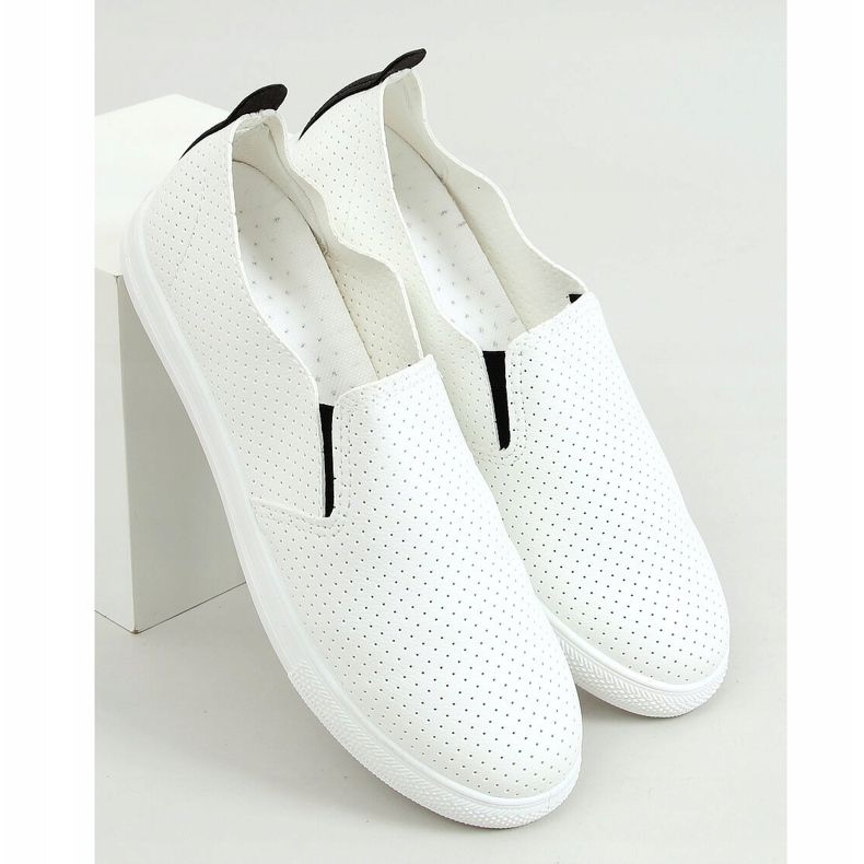 Sneakers slip-on bianche LA45 Nere bianca nero 1