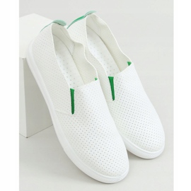 Sneakers slip-on bianche LA45 Verde bianco 1