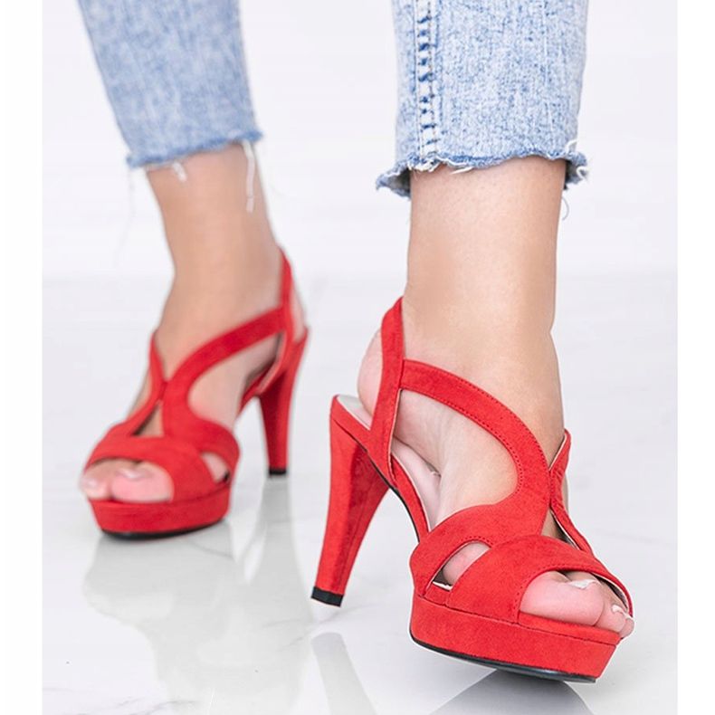 Sandali con tacco alto Red Sudden Draft rosso 1
