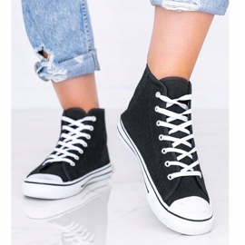 Sneakers nere da donna Gampa caviglia nero 1