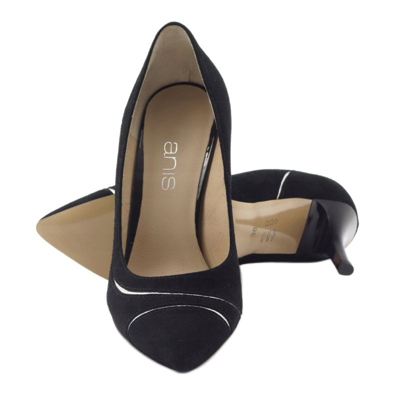 Décolleté da donna stiletti Anis 4474 nero argento 3