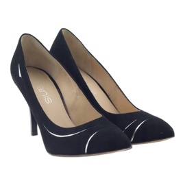 Décolleté da donna stiletti Anis 4474 nero argento 4