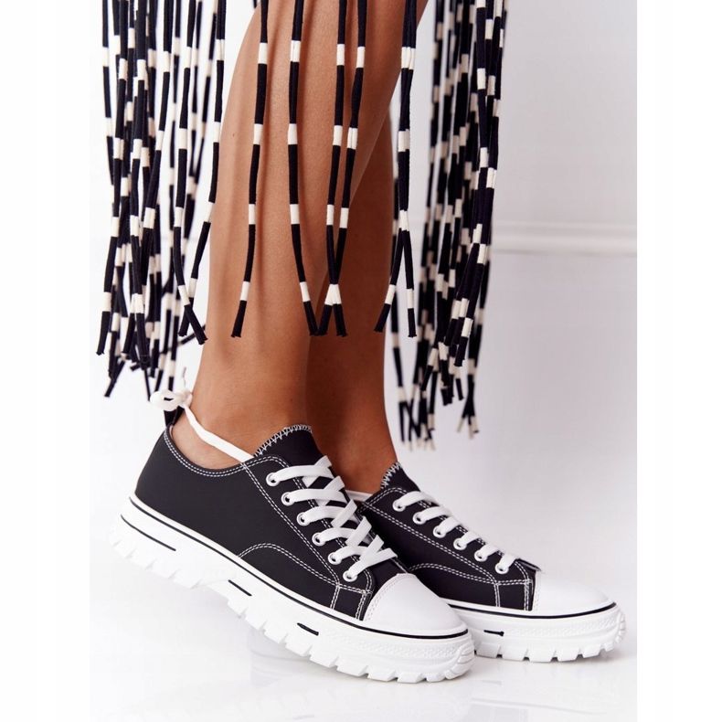 Sneakers classiche da donna nere Feeling Good bianco nero 1