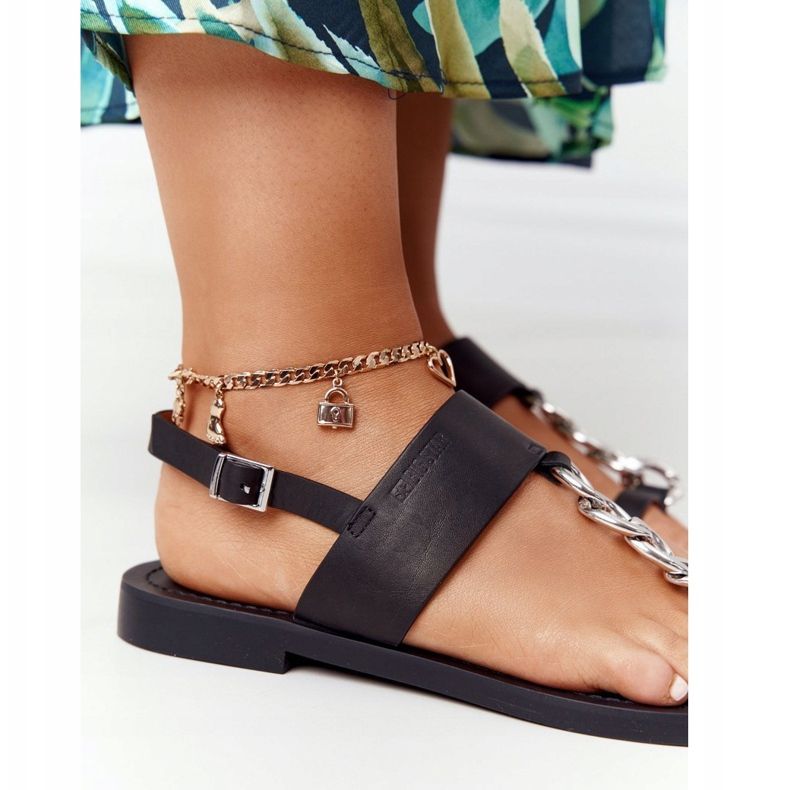 Sandali in pelle Infradito Big Star HH274705 Nero 1