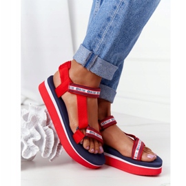 Sandali in schiuma sulla piattaforma rossa Big Star HH274A102 rosso blu navy 2