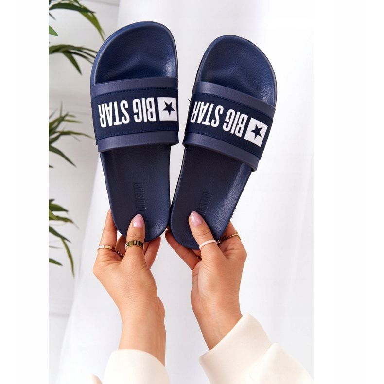 Pantofole da donna Big Star HH274A015 Navy Blue blu navy 2