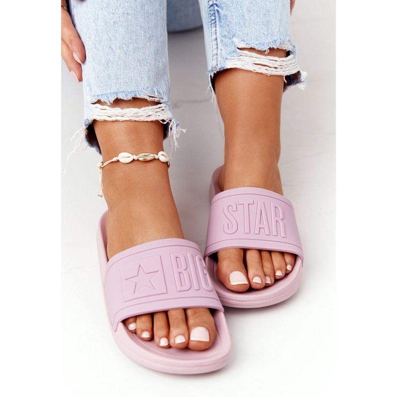 Pantofole da donna Big Star HH274A041 Rosa cipria 1
