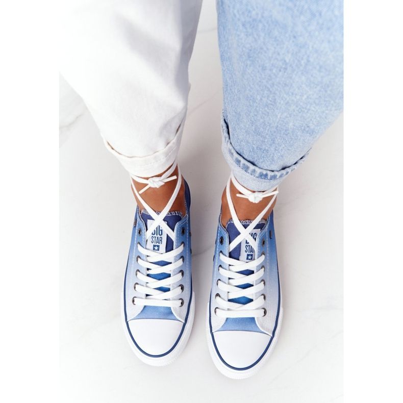 Sneakers da donna Big Star HH274129 Ombre Navy Blue bianco blu navy 2