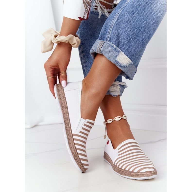 Espadrillas da donna Big Star HH276001 Beige-Bianco marrone 2