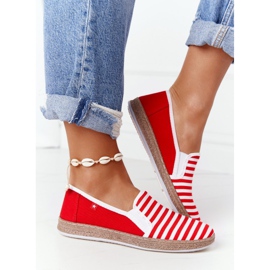 Espadrillas da donna Big Star HH276003 Rosso-Bianco bianca 2