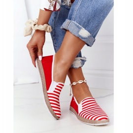 Espadrillas da donna Big Star HH276003 Rosso-Bianco bianca 1