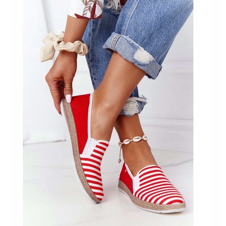 Espadrillas da donna Big Star HH276003 Rosso-Bianco 1